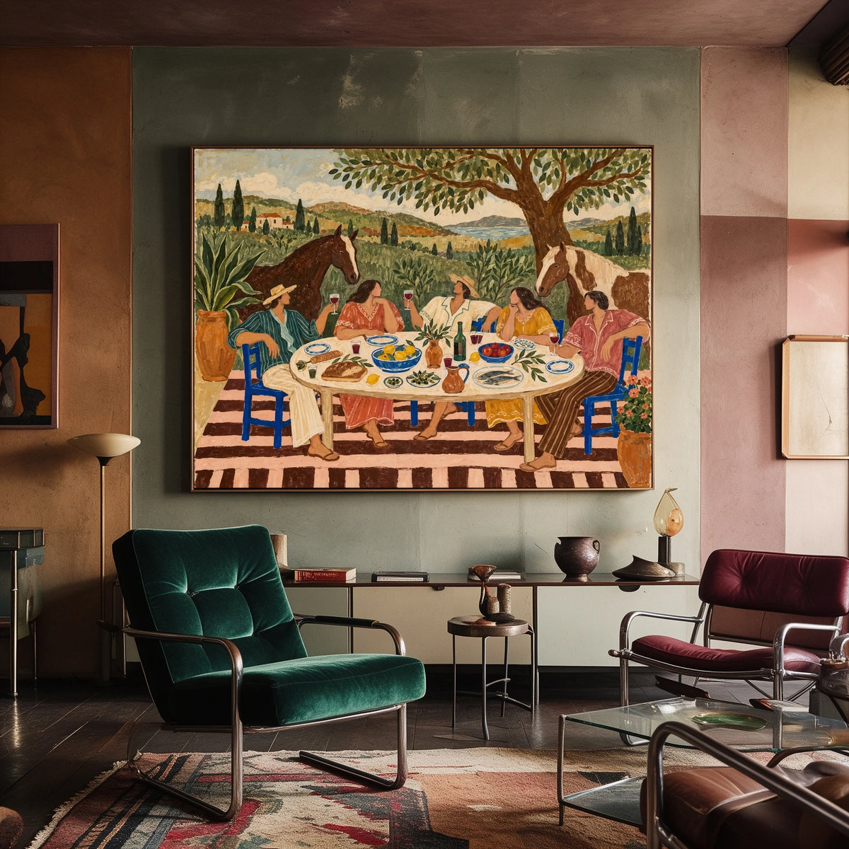 The Long Country Lunch — artwork in an interior setting 8