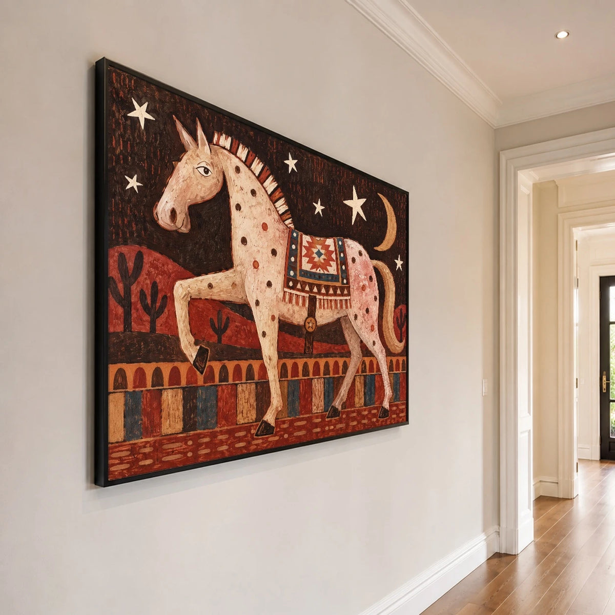 The Moon's Gentle Steed — side view of the artwork