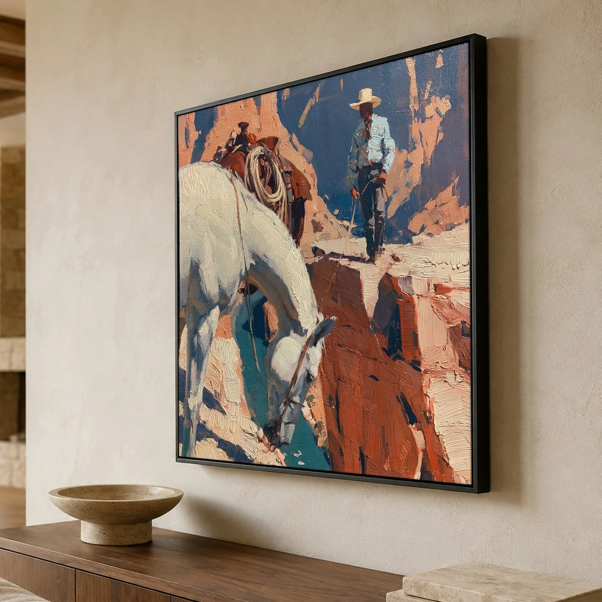 The Narrow Canyon Path — side view of the artwork