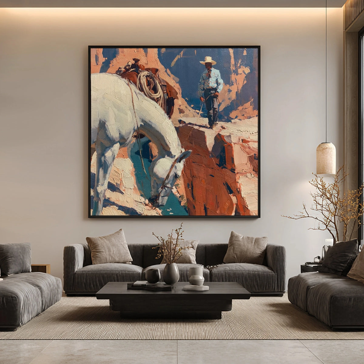 The Narrow Canyon Path — artwork in an interior setting 8
