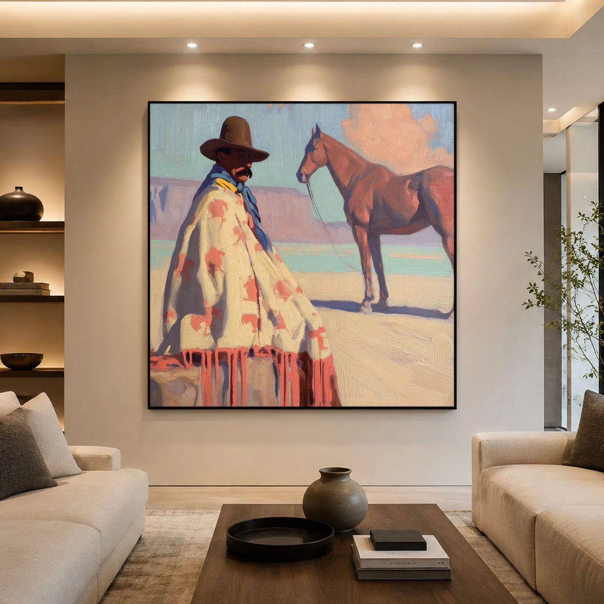 The Painted Poncho — front view in a living space