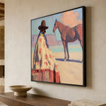 The Painted Poncho — side view of the artwork