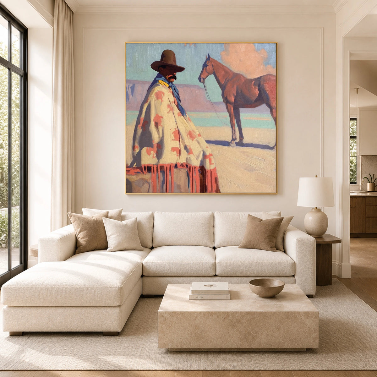 The Painted Poncho — artwork in an interior setting 3