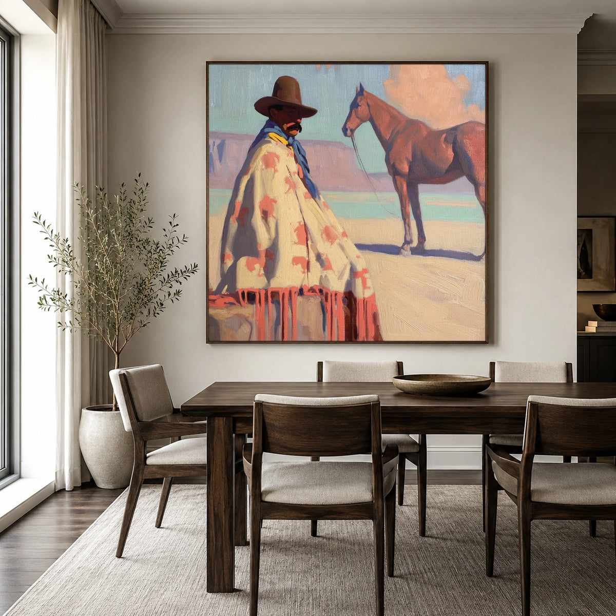 The Painted Poncho — artwork in an interior setting 4