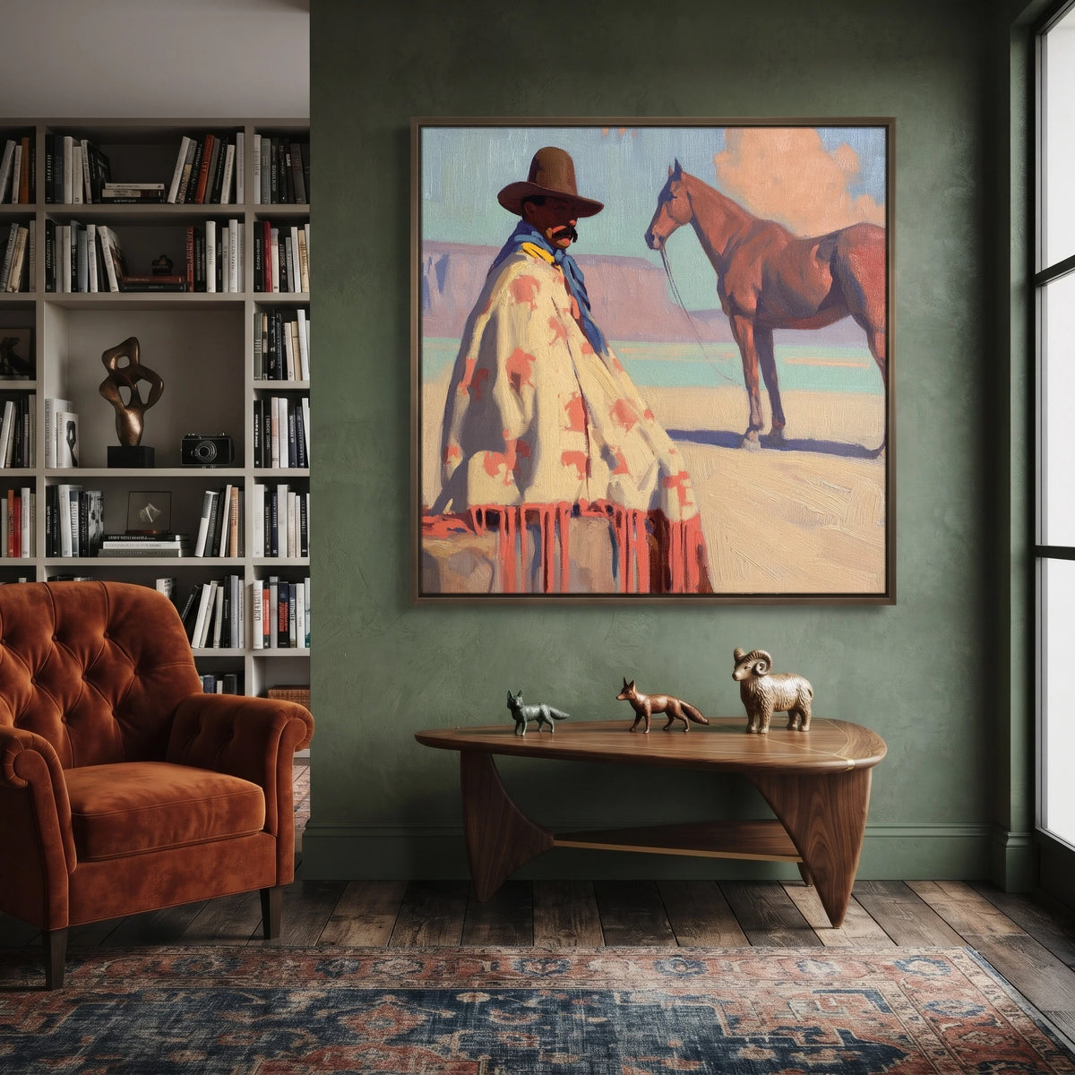 The Painted Poncho — artwork in an interior setting 5
