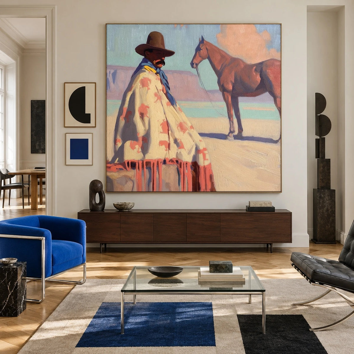 The Painted Poncho — artwork in an interior setting 6