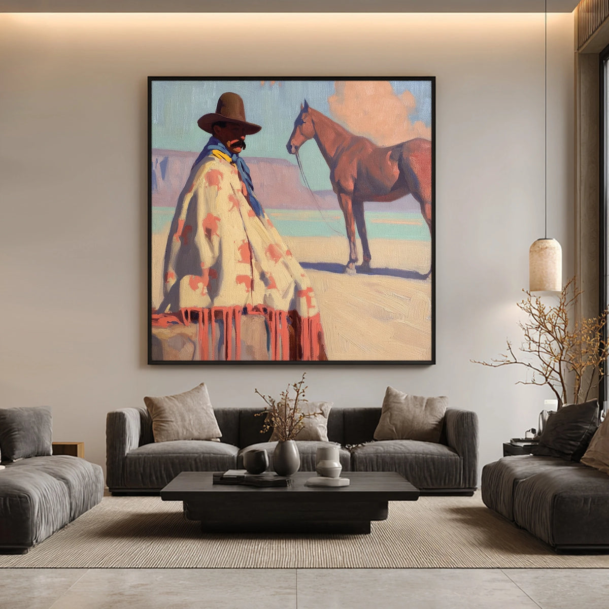 The Painted Poncho — artwork in an interior setting 8
