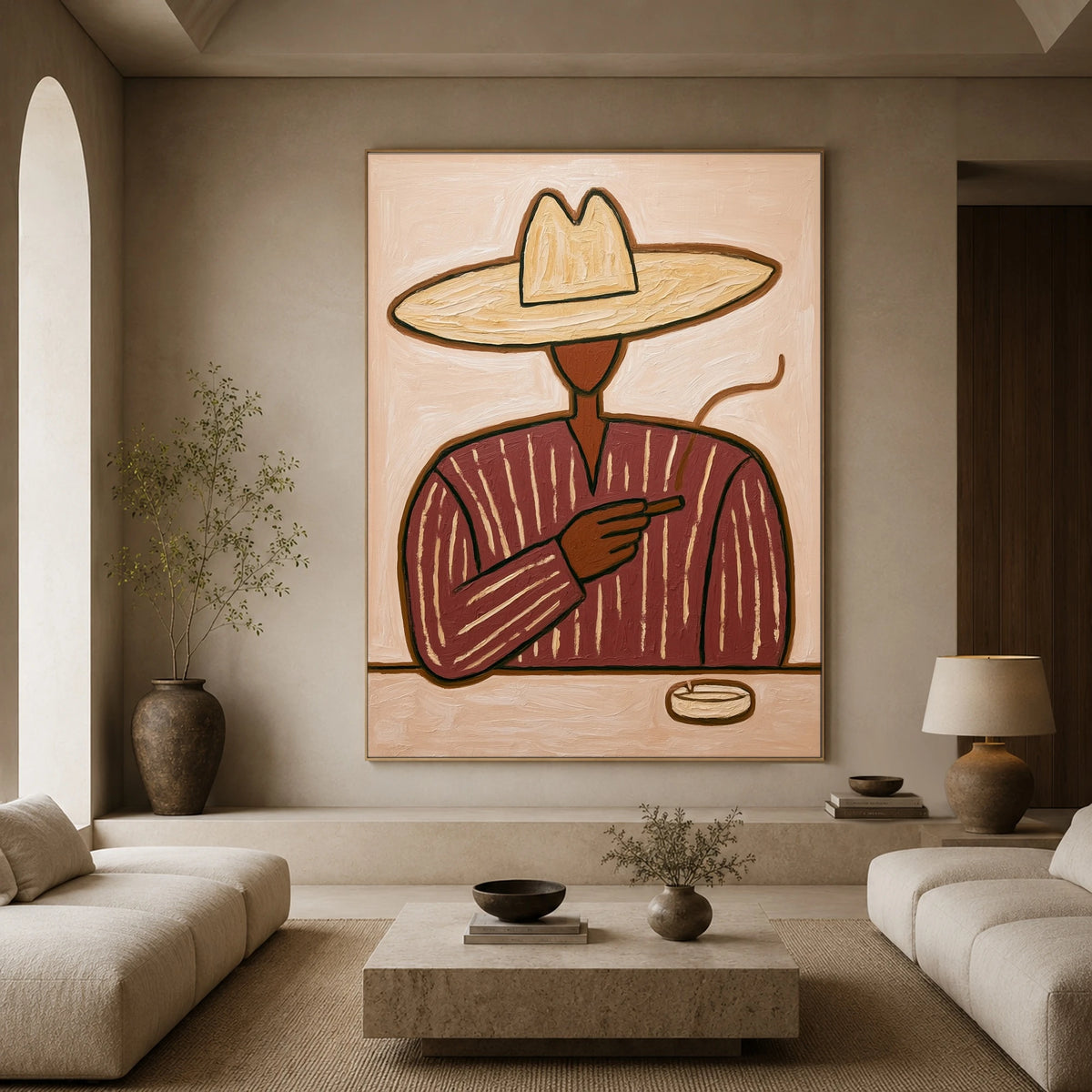 The Pipe and Brim — front view in a living space
