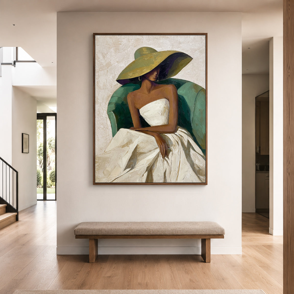 The Quiet Green Chair — artwork in an interior setting 3