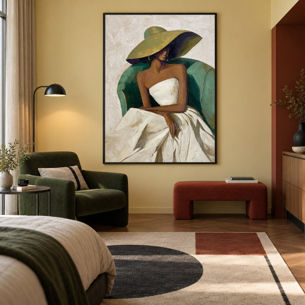 The Quiet Green Chair — artwork in an interior setting 5