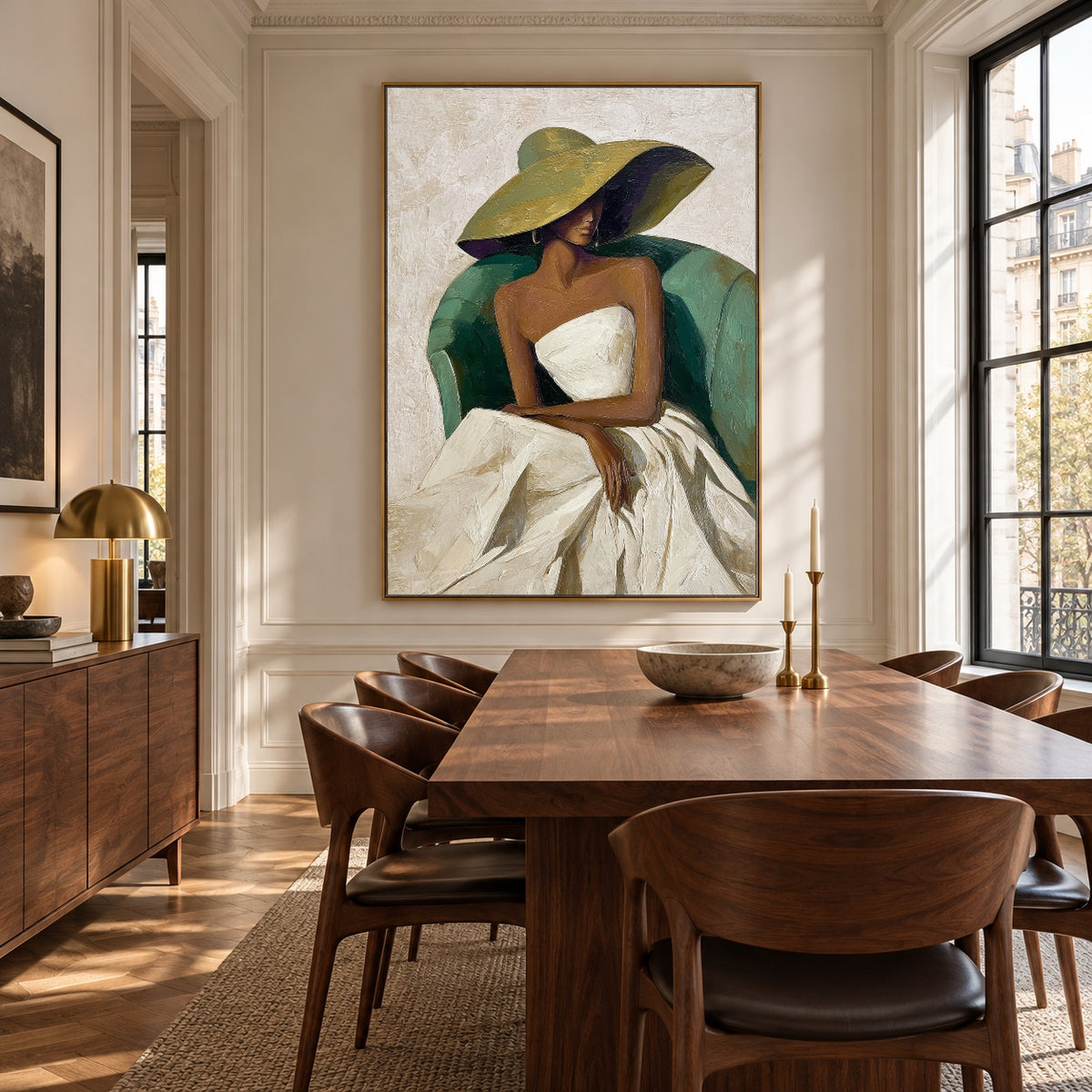The Quiet Green Chair — artwork in an interior setting 6