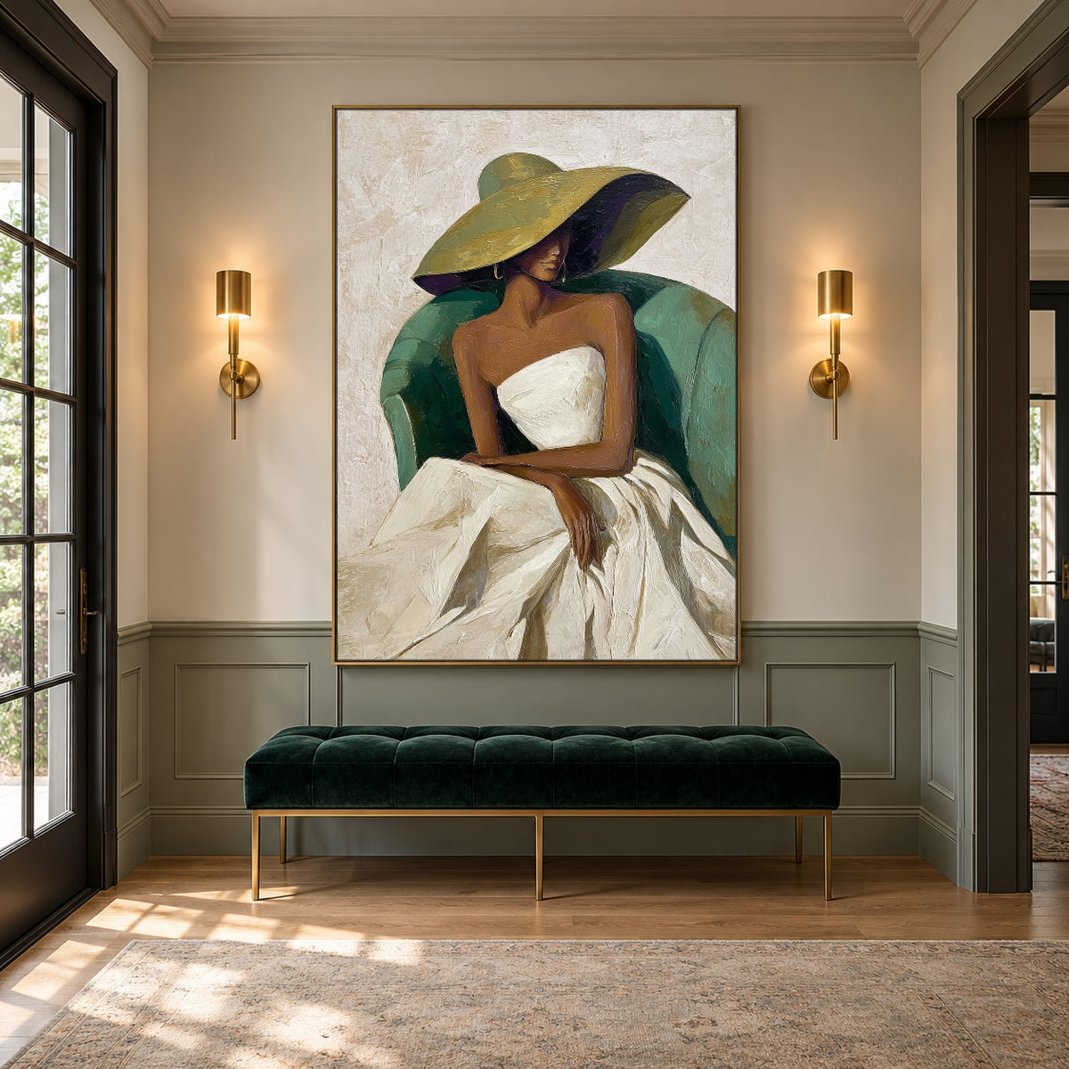 The Quiet Green Chair — artwork in an interior setting 8