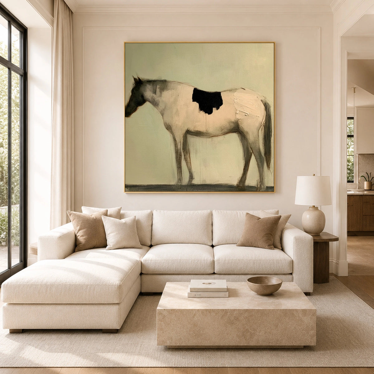 The Quiet Pinto — front view in a living space