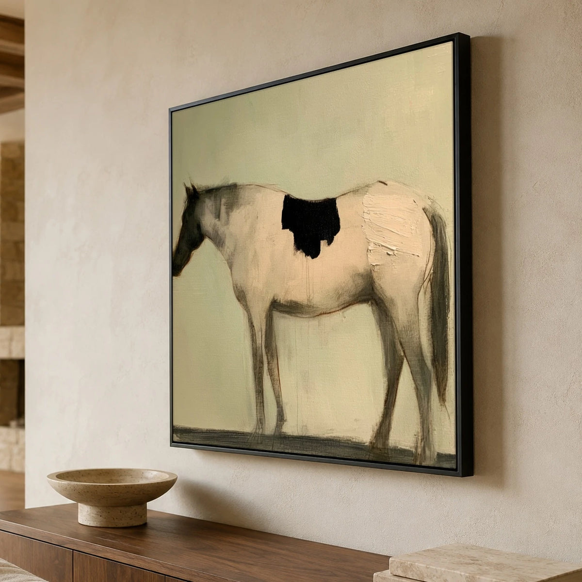 The Quiet Pinto — side view of the artwork