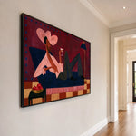 The Rosé Recliner — side view of the artwork