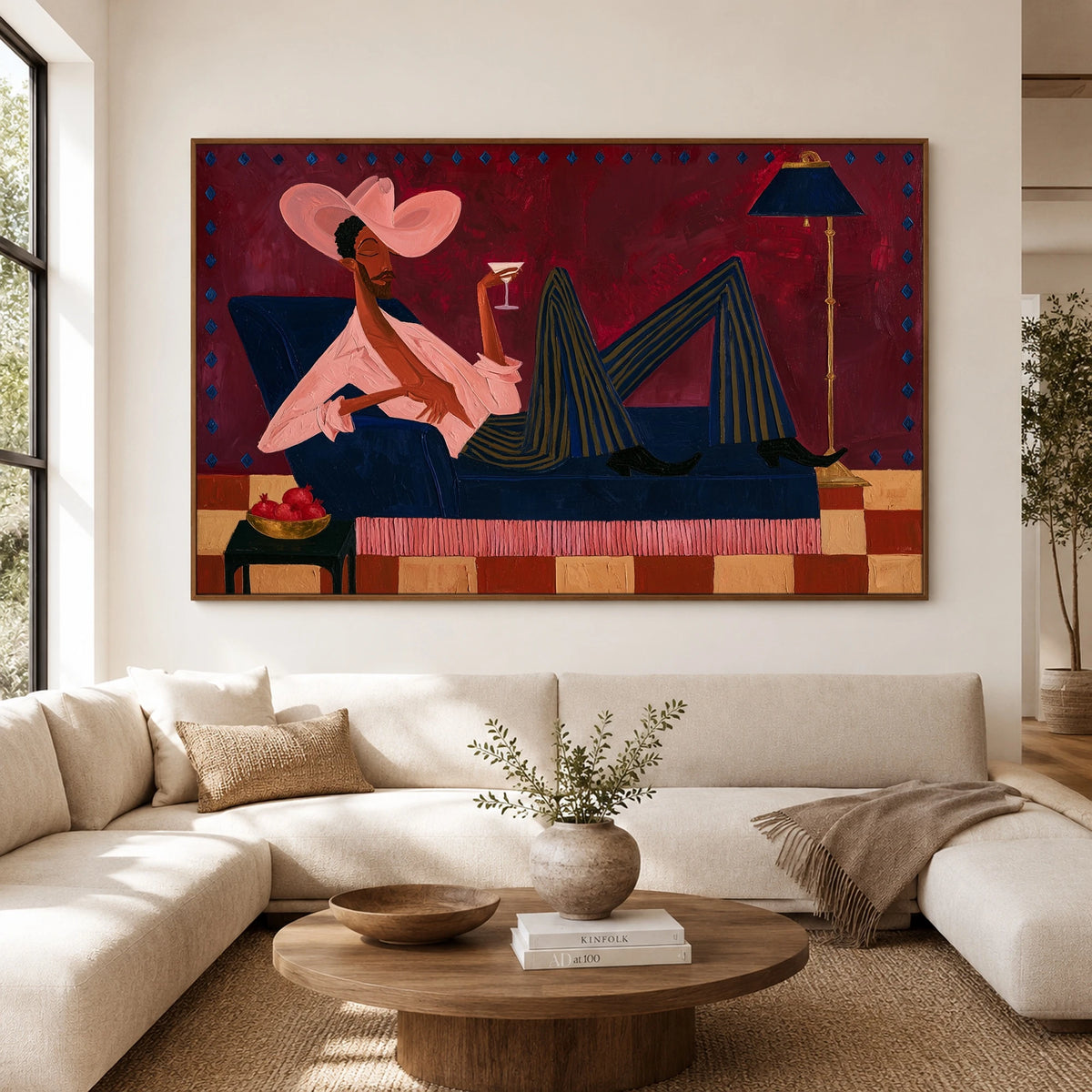 The Rosé Recliner — artwork in an interior setting 3