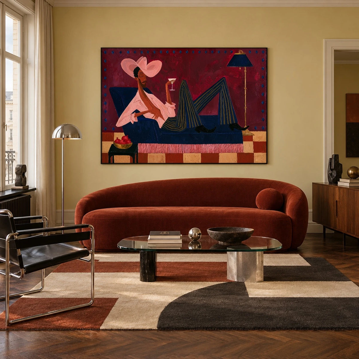 The Rosé Recliner — artwork in an interior setting 6