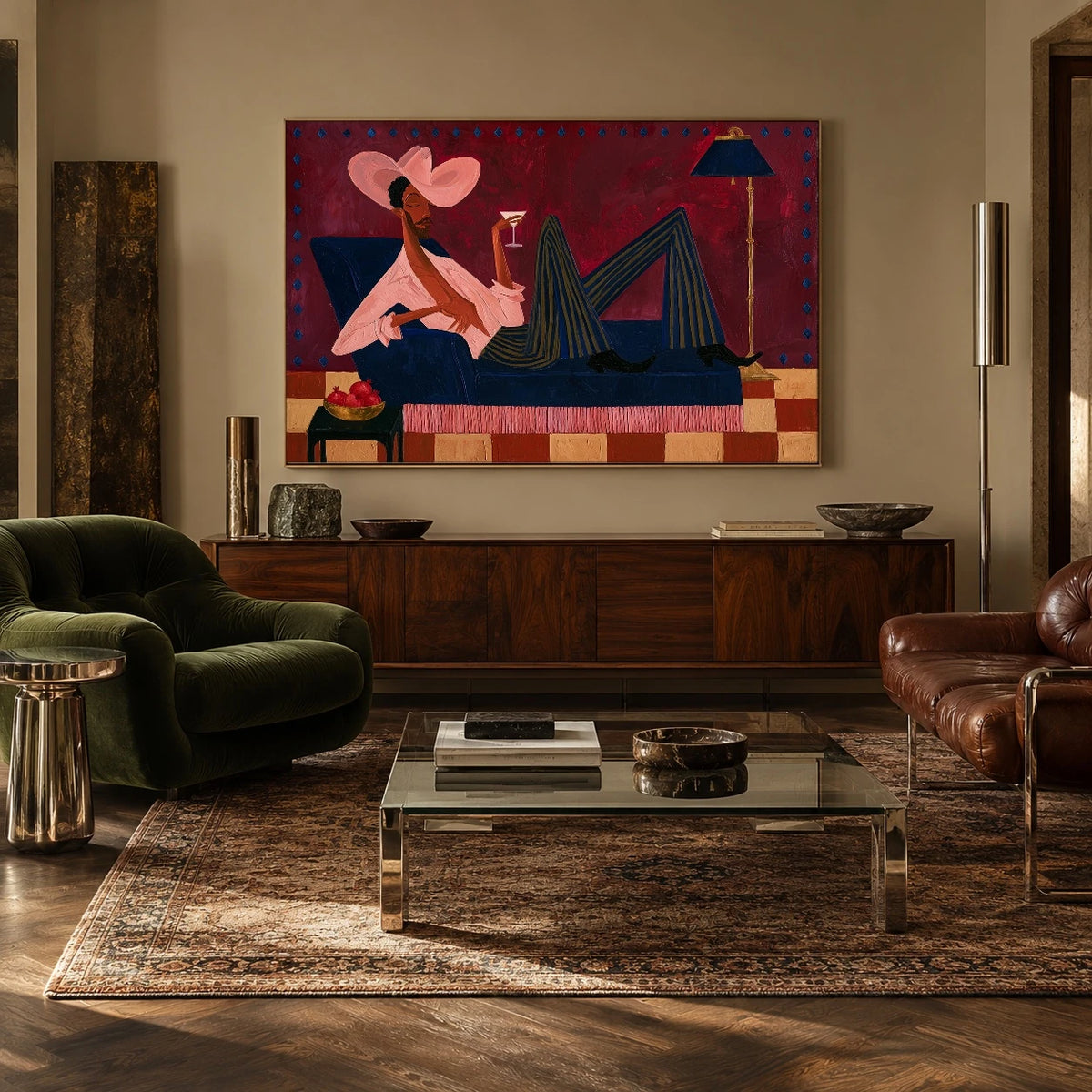 The Rosé Recliner — artwork in an interior setting 7