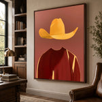 The Saffron Hat — side view of the artwork