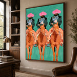 Three Rose Brims — side view of the artwork