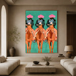 Three Rose Brims — artwork in an interior setting 3
