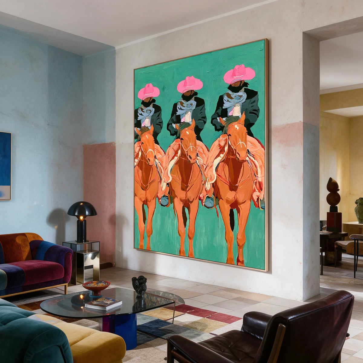 Three Rose Brims — artwork in an interior setting 8