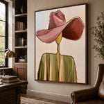 Tilted Rose Silhouette — side view of the artwork