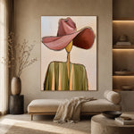 Tilted Rose Silhouette — artwork in an interior setting 3