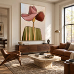 Tilted Rose Silhouette — artwork in an interior setting 5