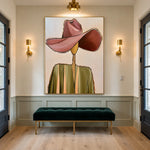 Tilted Rose Silhouette — artwork in an interior setting 6
