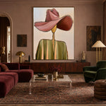 Tilted Rose Silhouette — artwork in an interior setting 8