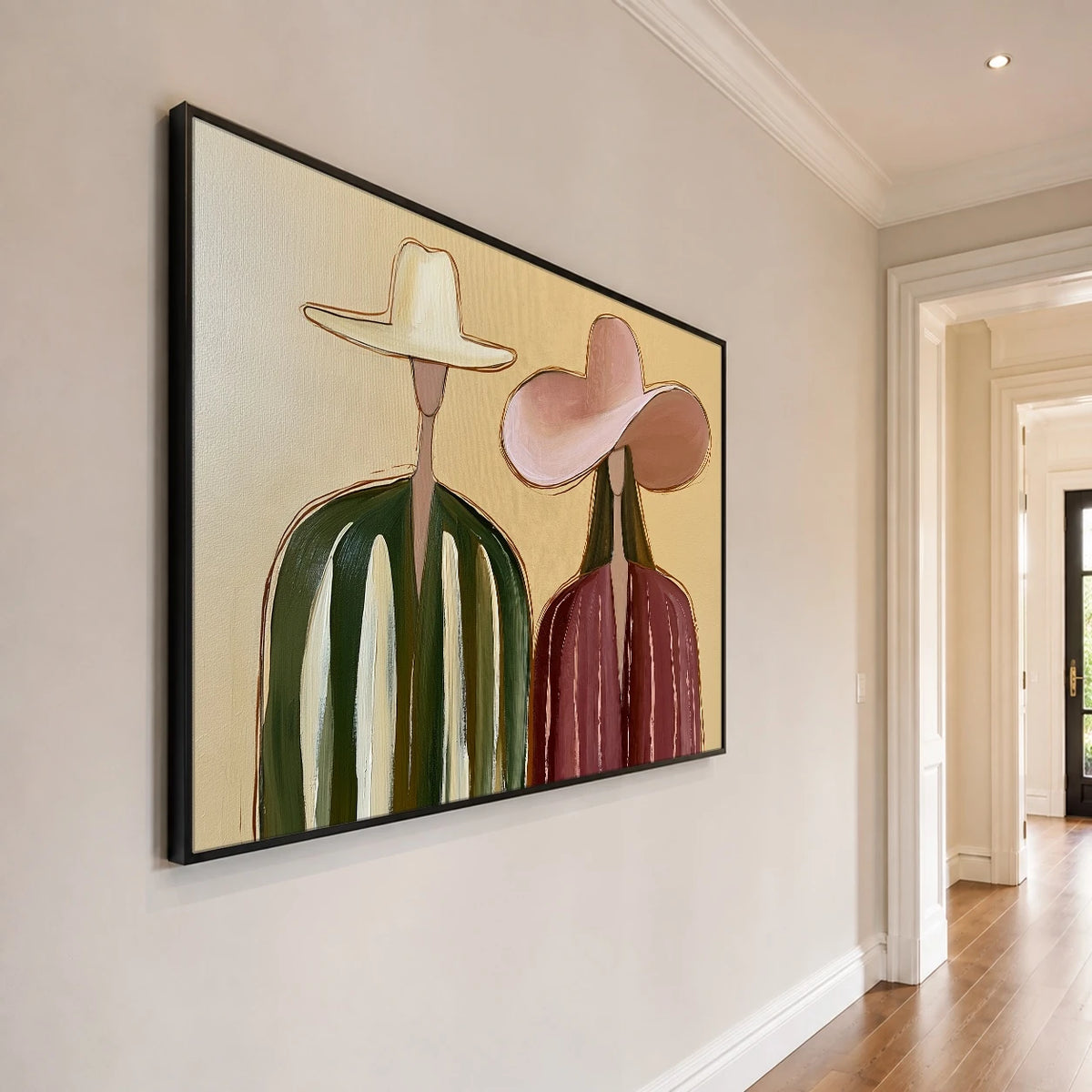 Together in Rosewood — side view of the artwork