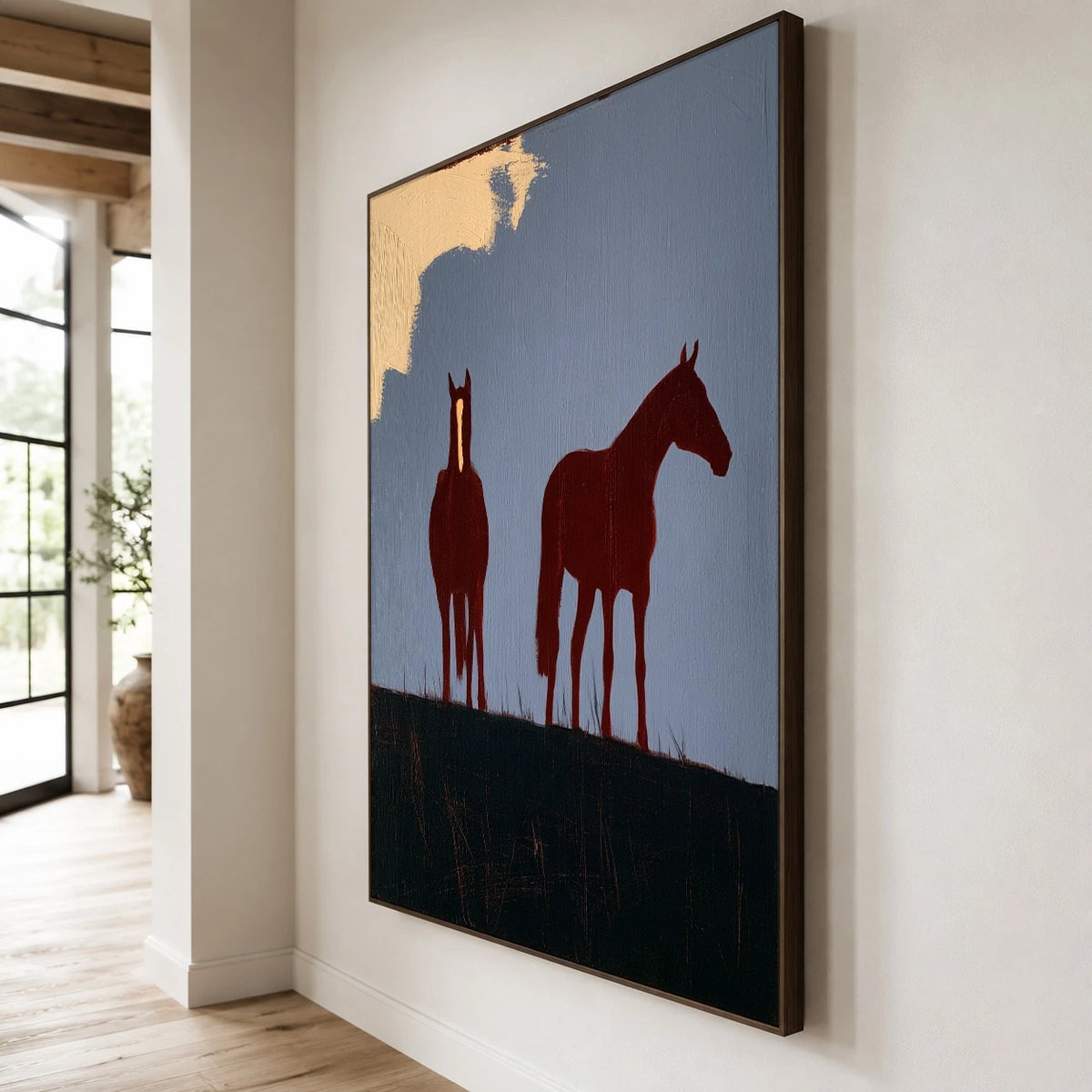 Two Beyond Dusk — side view of the artwork