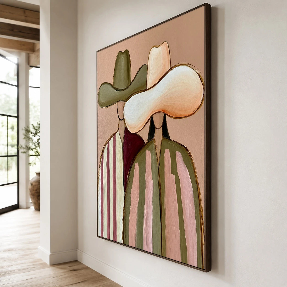 Two Hats Together — side view of the artwork