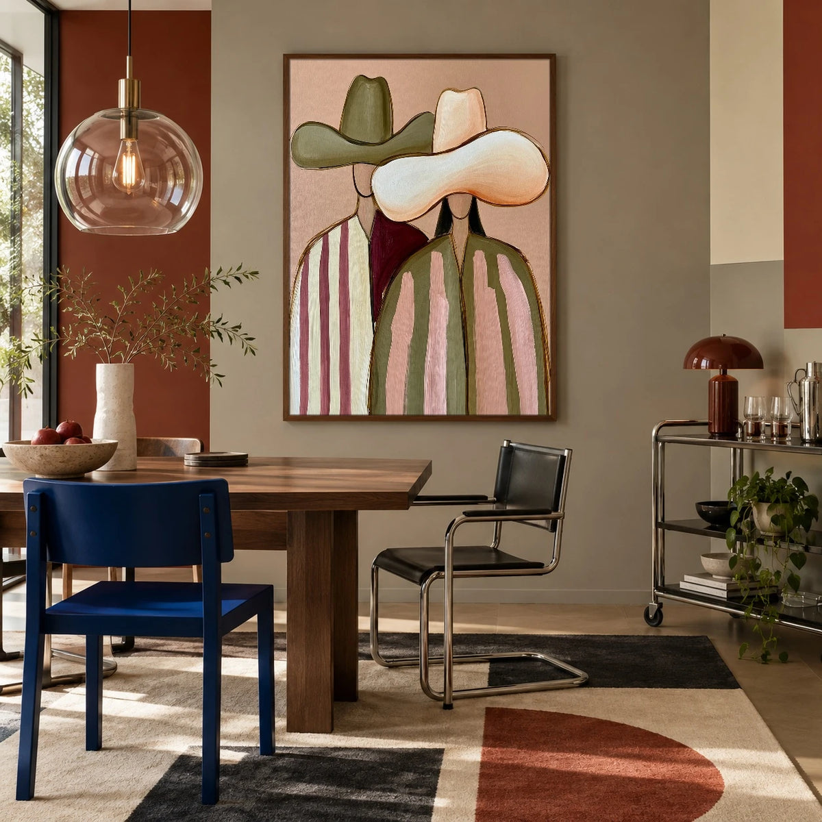 Two Hats Together — artwork in an interior setting 4