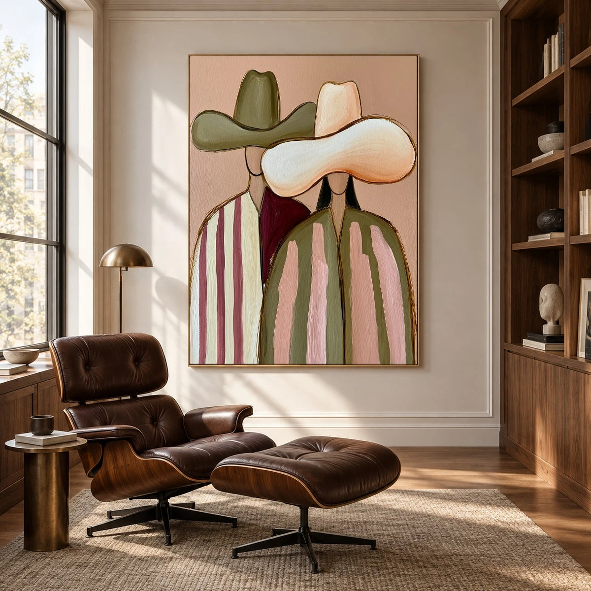Two Hats Together — artwork in an interior setting 5