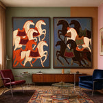 Two Herds in Harmony — artwork in an interior setting 4