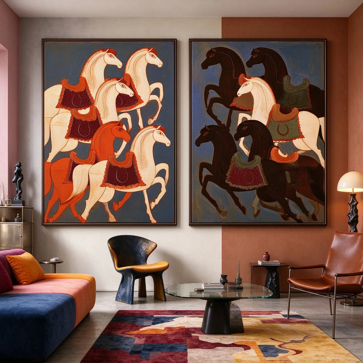 Two Herds in Harmony — artwork in an interior setting 5