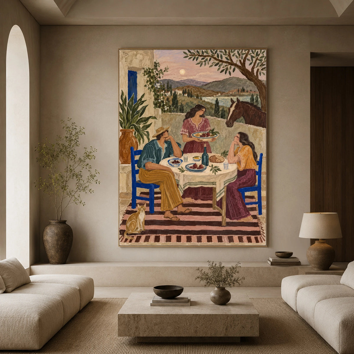 Under the Orchard Boughs — front view in a living space