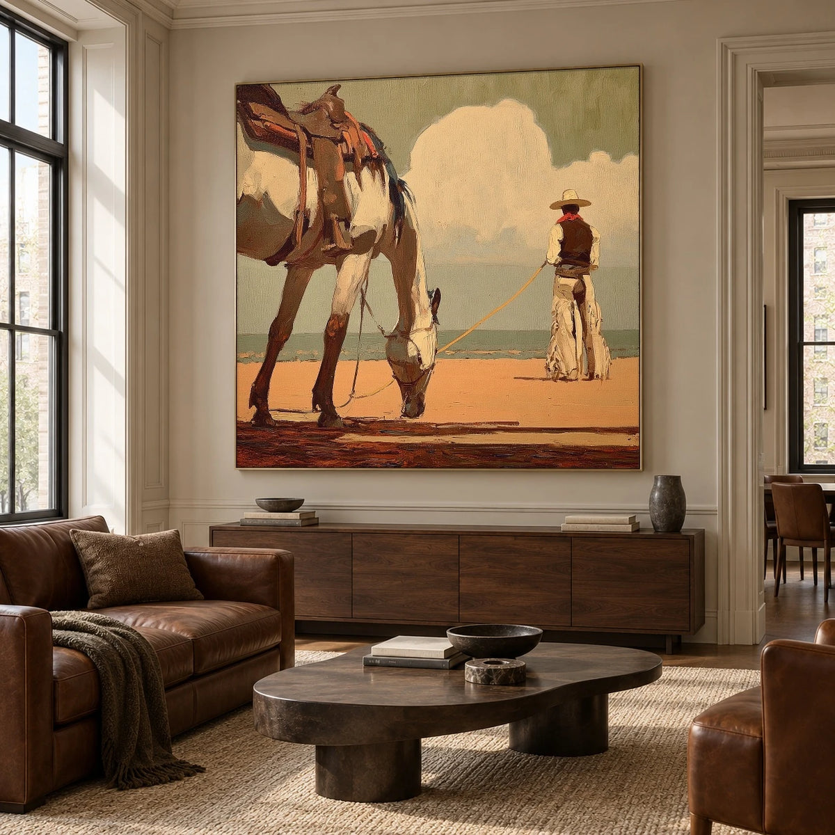 Waiting Under Cumulus — artwork in an interior setting 6