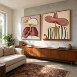 Warm Stripes After Hours — side view of the artwork