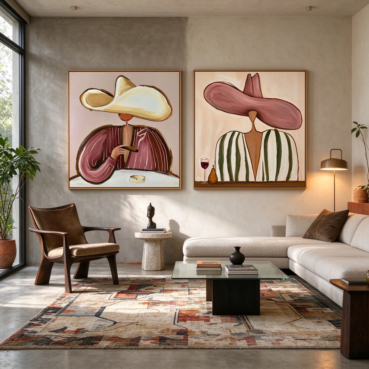Warm Stripes After Hours — artwork in an interior setting 5