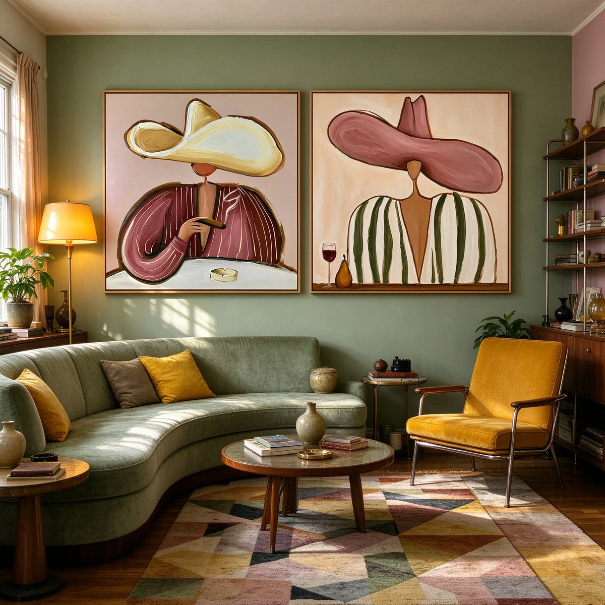 Warm Stripes After Hours — artwork in an interior setting 6