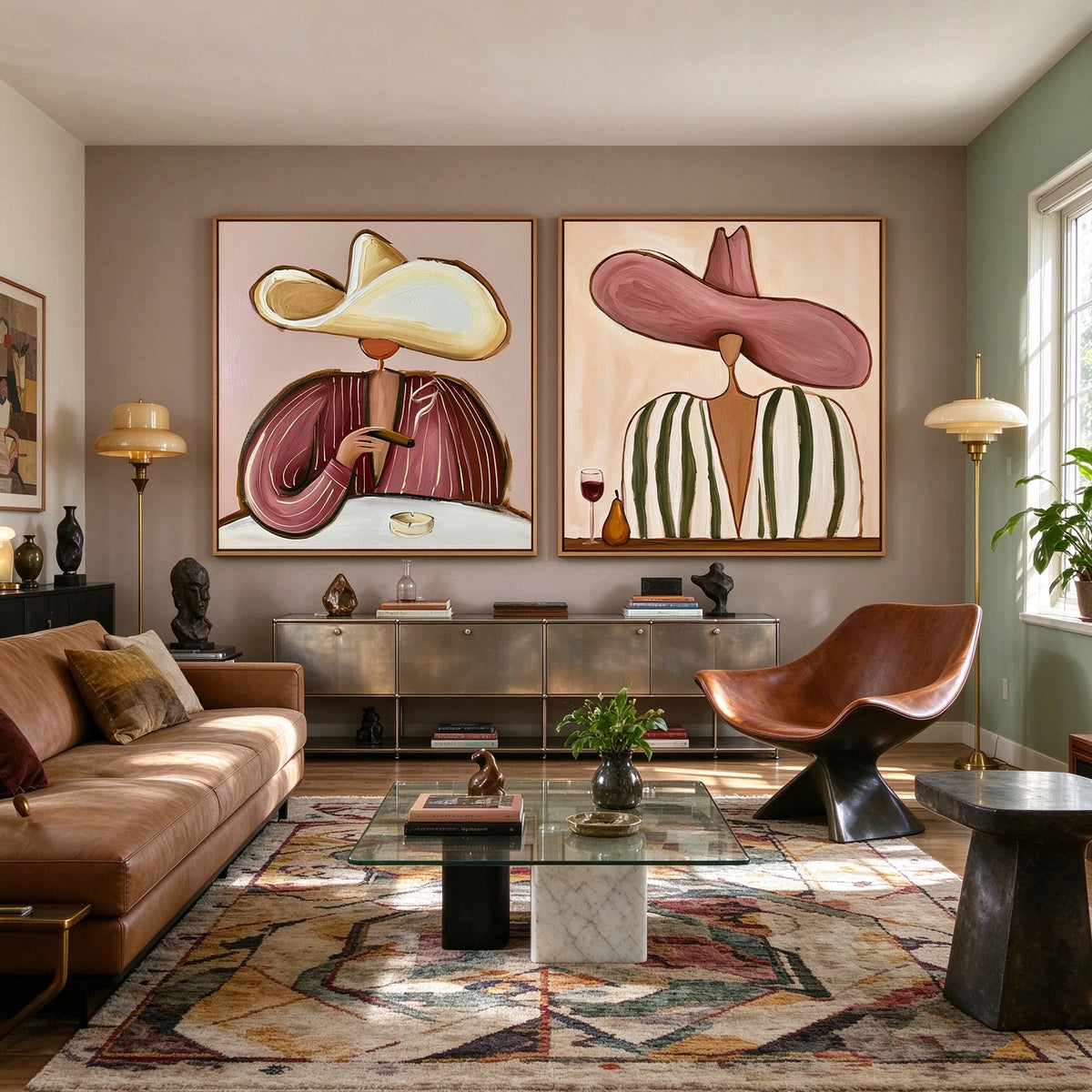 Warm Stripes After Hours — artwork in an interior setting 8