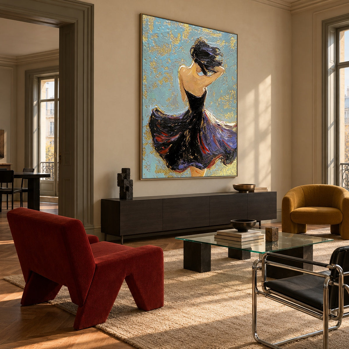 When the Music Stays — side view of the artwork
