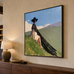 Where Her Shadow Falls — side view of the artwork