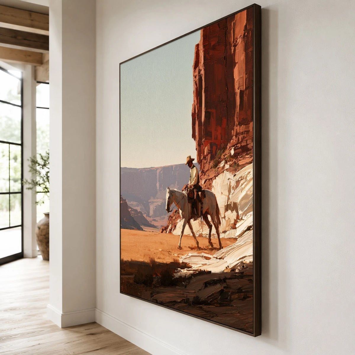 Where Red Cliffs Rise — side view of the artwork