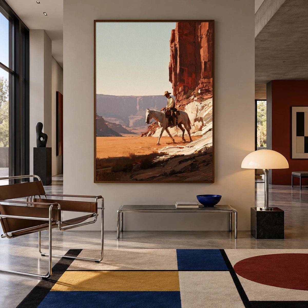 Where Red Cliffs Rise — artwork in an interior setting 4