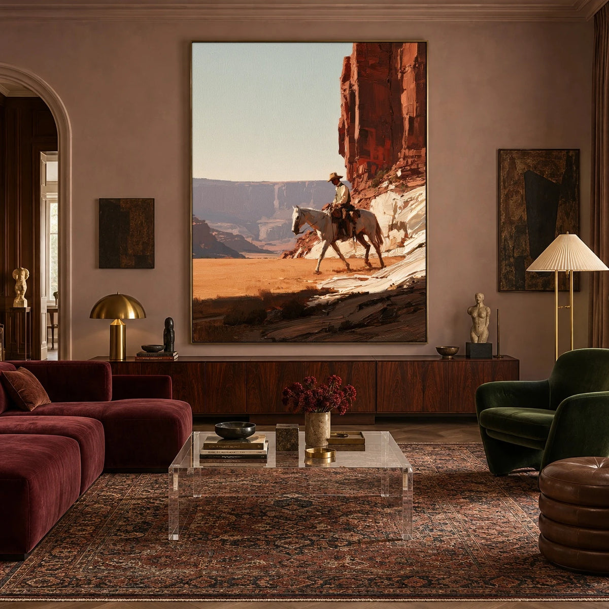 Where Red Cliffs Rise — artwork in an interior setting 8