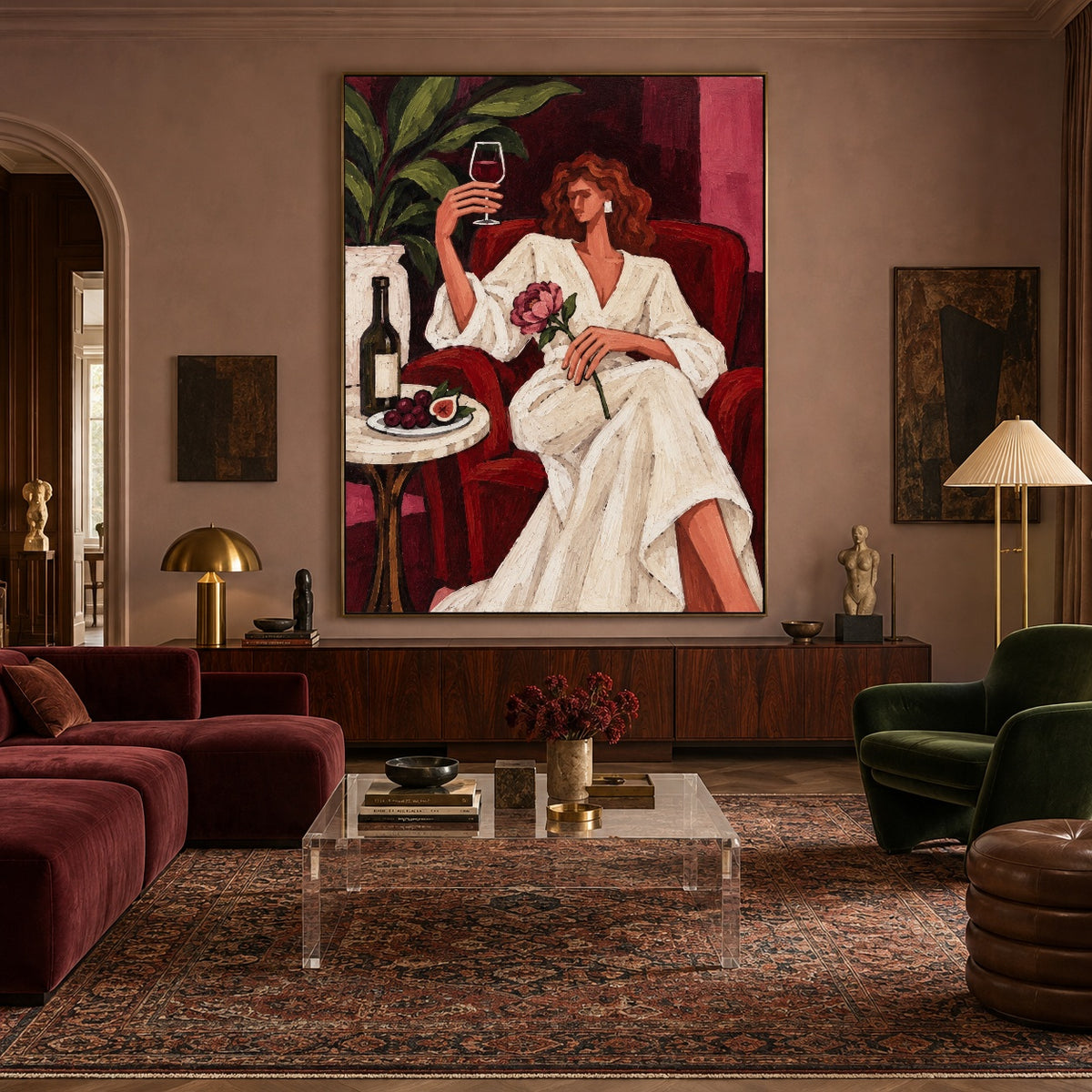 A Rose for Tonight — featured artwork in a living space